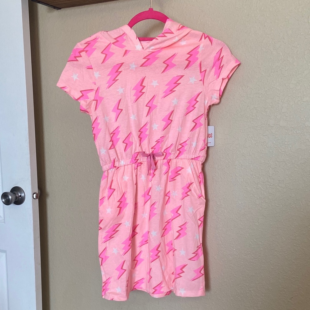 FabKids Pink Lightning Bolt Dress